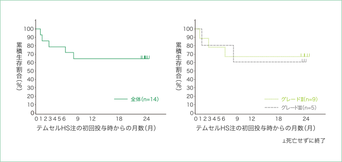 24ヵ月後までの生存曲線